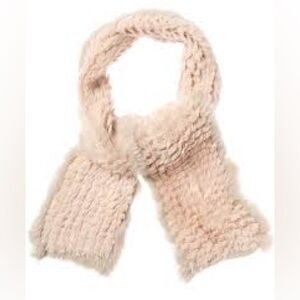 LIKE NEW La Fiorentina Cream Fur Scarf (100% Real Fur)